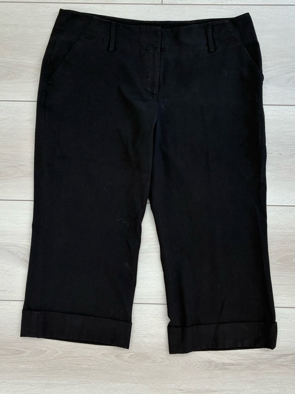 Micheal Kors Cuffed Crop Capri Dress Pants Chocolate Brown Wide Leg Trousers 12P